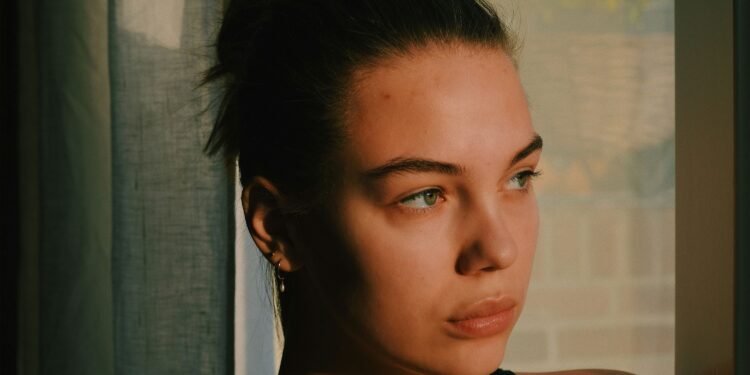 Woman with natural skin